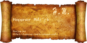 Heppner Márk névjegykártya
